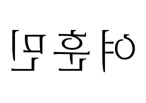 KPOP U-KISS(유키스、ユー・キス) 훈 (フン) 応援ボード・うちわ　韓国語/ハングル文字型紙 左右反転