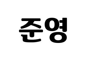 KPOP U-KISS(유키스、ユー・キス) 준 (ジュン) コンサート用　応援ボード・うちわ　韓国語/ハングル文字型紙 通常