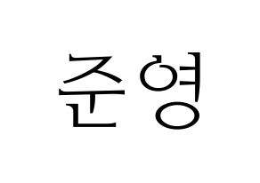 KPOP U-KISS(유키스、ユー・キス) 준 (ジュン) 応援ボード・うちわ　韓国語/ハングル文字型紙 通常