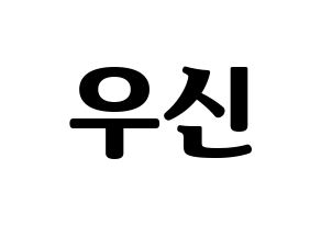 KPOP UP10TION(업텐션、アップテンション) 우신 (ウシン) コンサート用　応援ボード・うちわ　韓国語/ハングル文字型紙 通常