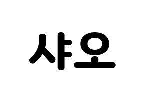 KPOP UP10TION(업텐션、アップテンション) 샤오 (シャオ) 応援ボード・うちわ　韓国語/ハングル文字型紙 通常