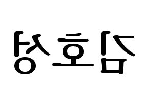 KPOP VAV(브이에이브이、ブイエイブイ) 로우 (ロウ) プリント用応援ボード型紙、うちわ型紙　韓国語/ハングル文字型紙 左右反転