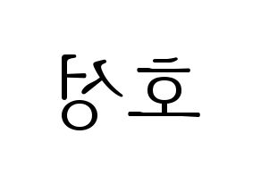 KPOP VAV(브이에이브이、ブイエイブイ) 로우 (ロウ) 応援ボード・うちわ　韓国語/ハングル文字型紙 左右反転