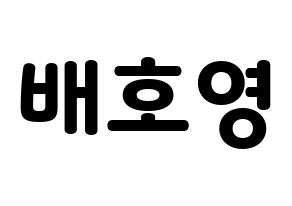 KPOP VERIVERY(베리베리、ベリーベリー) 호영 (ホヨン) 応援ボード・うちわ　韓国語/ハングル文字型紙 通常
