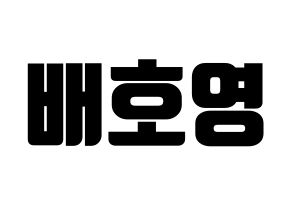 KPOP VERIVERY(베리베리、ベリーベリー) 호영 (ホヨン) コンサート用　応援ボード・うちわ　韓国語/ハングル文字型紙 通常
