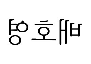 KPOP VERIVERY(베리베리、ベリーベリー) 호영 (ホヨン) 応援ボード・うちわ　韓国語/ハングル文字型紙 左右反転