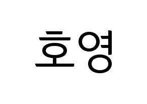 KPOP VERIVERY(베리베리、ベリーベリー) 호영 (ホヨン) コンサート用　応援ボード・うちわ　韓国語/ハングル文字型紙 通常