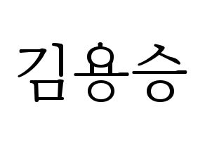KPOP VERIVERY(베리베리、ベリーベリー) 용승 (ヨンスン) 応援ボード・うちわ　韓国語/ハングル文字型紙 通常