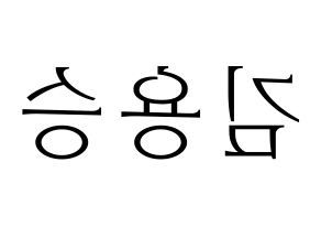 KPOP VERIVERY(베리베리、ベリーベリー) 용승 (ヨンスン) 応援ボード・うちわ　韓国語/ハングル文字型紙 左右反転