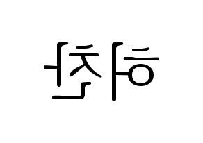 KPOP VICTON(빅톤、ビクトン) 허찬 (ホチャン) 応援ボード・うちわ　韓国語/ハングル文字型紙 左右反転
