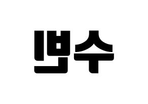 KPOP VICTON(빅톤、ビクトン) 정수빈 (チョン・スビン) コンサート用　応援ボード・うちわ　韓国語/ハングル文字型紙 左右反転