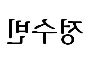 KPOP VICTON(빅톤、ビクトン) 정수빈 (チョン・スビン) プリント用応援ボード型紙、うちわ型紙　韓国語/ハングル文字型紙 左右反転