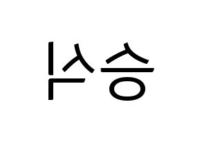 KPOP VICTON(빅톤、ビクトン) 강승식 (カン・スンシク) コンサート用　応援ボード・うちわ　韓国語/ハングル文字型紙 左右反転