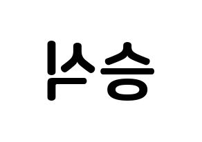KPOP VICTON(빅톤、ビクトン) 강승식 (カン・スンシク, カン・スンシク) k-pop アイドル名前　ボード 言葉 左右反転