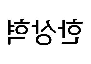 KPOP VIXX(빅스、ヴィックス) 혁 (ヒョギ) プリント用応援ボード型紙、うちわ型紙　韓国語/ハングル文字型紙 左右反転