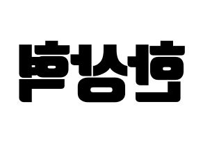 KPOP VIXX(빅스、ヴィックス) 혁 (ヒョギ) コンサート用　応援ボード・うちわ　韓国語/ハングル文字型紙 左右反転