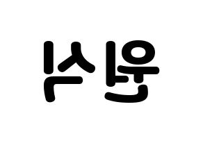 KPOP VIXX(빅스、ヴィックス) 라비 (ラビ) 応援ボード・うちわ　韓国語/ハングル文字型紙 左右反転