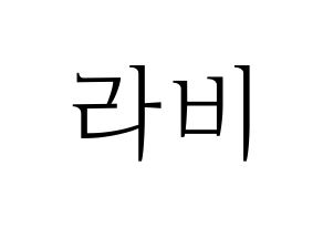 KPOP VIXX(빅스、ヴィックス) 라비 (ラビ) 応援ボード・うちわ　韓国語/ハングル文字型紙 通常
