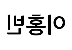 KPOP VIXX(빅스、ヴィックス) 홍빈 (ホンビン) k-pop アイドル名前 ファンサボード 型紙 左右反転