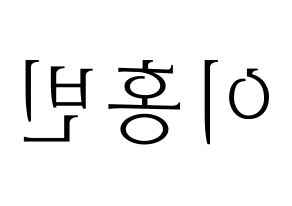 KPOP VIXX(빅스、ヴィックス) 홍빈 (ホンビン) 応援ボード・うちわ　韓国語/ハングル文字型紙 左右反転