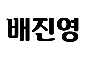 KPOP Wanna One(워너원、ワナワン) 배진영 (ペ・ジンヨン) コンサート用　応援ボード・うちわ　韓国語/ハングル文字型紙 通常