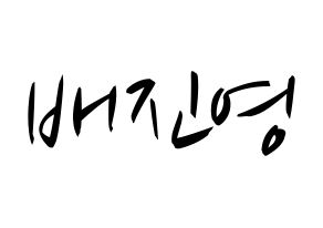 KPOP Wanna One(워너원、ワナワン) 배진영 (ペ・ジンヨン) k-pop 応援ボード メッセージ 型紙 通常