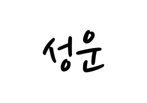 KPOP Wanna One(워너원、ワナワン) 하성운 (ハ・ソンウン) 応援ボード ハングル 型紙  通常