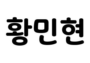 KPOP Wanna One(워너원、ワナワン) 황민현 (ファン・ミンヒョン) 応援ボード・うちわ　韓国語/ハングル文字型紙 通常