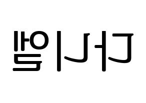 KPOP Wanna One(워너원、ワナワン) 강다니엘 (カン・ダニエル) プリント用応援ボード型紙、うちわ型紙　韓国語/ハングル文字型紙 左右反転