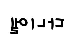 KPOP Wanna One(워너원、ワナワン) 강다니엘 (カン・ダニエル) 名前 応援ボード 作り方 左右反転