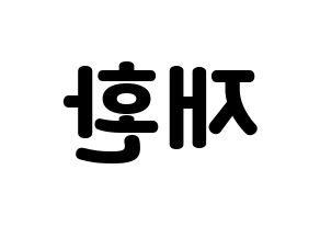 KPOP Wanna One(워너원、ワナワン) 김재환 (キム・ジェファン) 応援ボード・うちわ　韓国語/ハングル文字型紙 左右反転