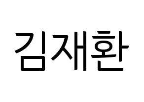 KPOP Wanna One(워너원、ワナワン) 김재환 (キム・ジェファン) コンサート用　応援ボード・うちわ　韓国語/ハングル文字型紙 通常