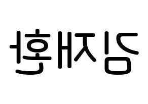 KPOP Wanna One(워너원、ワナワン) 김재환 (キム・ジェファン, キム・ジェファン) 無料サイン会用、イベント会用応援ボード型紙 左右反転