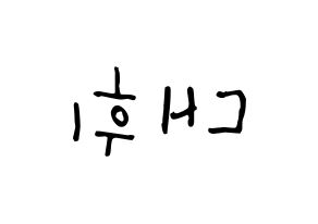 KPOP Wanna One(워너원、ワナワン) 이대휘 (イ・デフィ, イ・デフィ) 無料サイン会用、イベント会用応援ボード型紙 左右反転