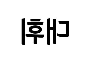 KPOP Wanna One(워너원、ワナワン) 이대휘 (イ・デフィ) k-pop アイドル名前 ファンサボード 型紙 左右反転