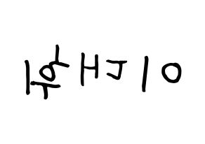 KPOP Wanna One(워너원、ワナワン) 이대휘 (イ・デフィ) k-pop 応援ボード メッセージ 型紙 左右反転