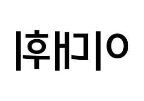 KPOP Wanna One(워너원、ワナワン) 이대휘 (イ・デフィ, イ・デフィ) 無料サイン会用、イベント会用応援ボード型紙 左右反転