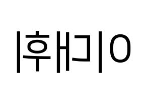 KPOP Wanna One(워너원、ワナワン) 이대휘 (イ・デフィ) プリント用応援ボード型紙、うちわ型紙　韓国語/ハングル文字型紙 左右反転