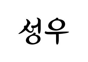 KPOP Wanna One(워너원、ワナワン) 옹성우 (オン・ソンウ) k-pop 応援ボード メッセージ 型紙 通常