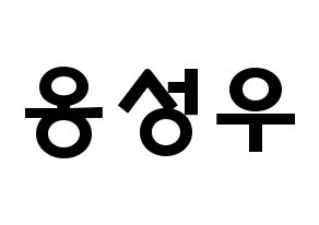 KPOP Wanna One(워너원、ワナワン) 옹성우 (オン・ソンウ, オン・ソンウ) 応援ボード、うちわ無料型紙、応援グッズ 通常
