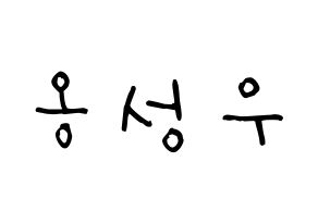 KPOP Wanna One(워너원、ワナワン) 옹성우 (オン・ソンウ, オン・ソンウ) 無料サイン会用、イベント会用応援ボード型紙 通常