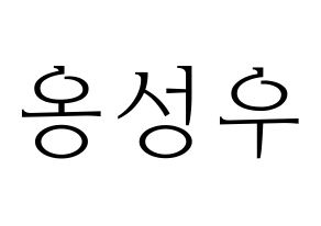 KPOP Wanna One(워너원、ワナワン) 옹성우 (オン・ソンウ) 応援ボード・うちわ　韓国語/ハングル文字型紙 通常