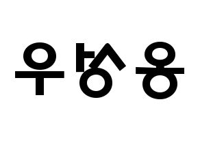 KPOP Wanna One(워너원、ワナワン) 옹성우 (オン・ソンウ, オン・ソンウ) 応援ボード、うちわ無料型紙、応援グッズ 左右反転