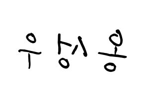 KPOP Wanna One(워너원、ワナワン) 옹성우 (オン・ソンウ, オン・ソンウ) k-pop アイドル名前　ボード 言葉 左右反転