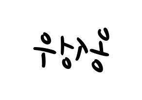KPOP Wanna One(워너원、ワナワン) 옹성우 (オン・ソンウ) 応援ボード ハングル 型紙  左右反転