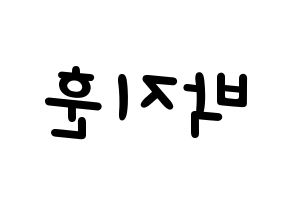 KPOP Wanna One(워너원、ワナワン) 박지훈 (パク・ジフン) 名前 応援ボード 作り方 左右反転