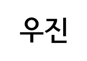 KPOP Wanna One(워너원、ワナワン) 박우진 (パク・ウジン, パク・ウジン) 無料サイン会用、イベント会用応援ボード型紙 通常