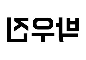 KPOP Wanna One(워너원、ワナワン) 박우진 (パク・ウジン) 名前 応援ボード 作り方 左右反転