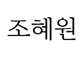 KPOP Weeekly(위클리、ウィクリー) 조아 (ゾア) 応援ボード・うちわ　韓国語/ハングル文字型紙 通常