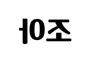 KPOP Weeekly(위클리、ウィクリー) 조아 (ゾア) コンサート用　応援ボード・うちわ　韓国語/ハングル文字型紙 左右反転